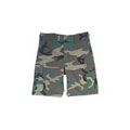 Camouflage B.D.U. Shorts - Woodland Camo